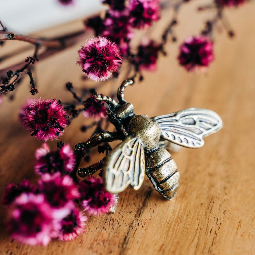 Cowrie Mascot Brass Bee