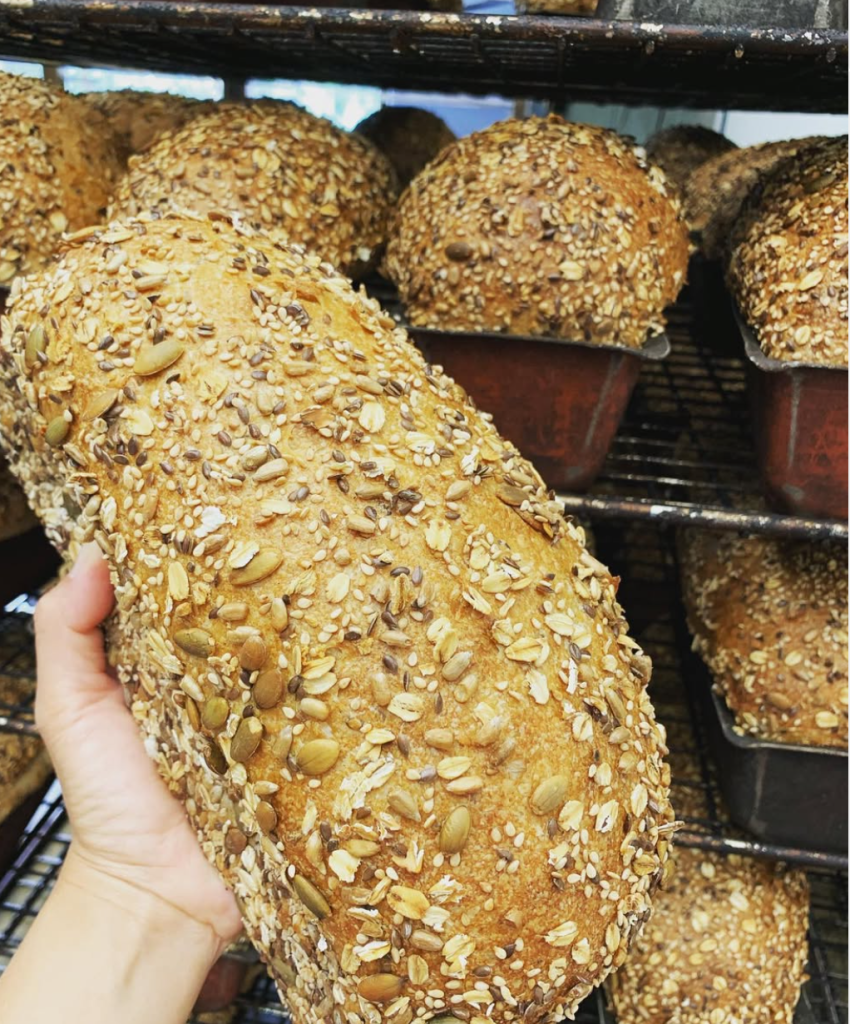 Multi-grain bread loaf